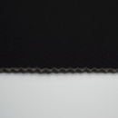 Tissu ciel de toit noir saphir texturé, coupe zigzag. Textile automobile.